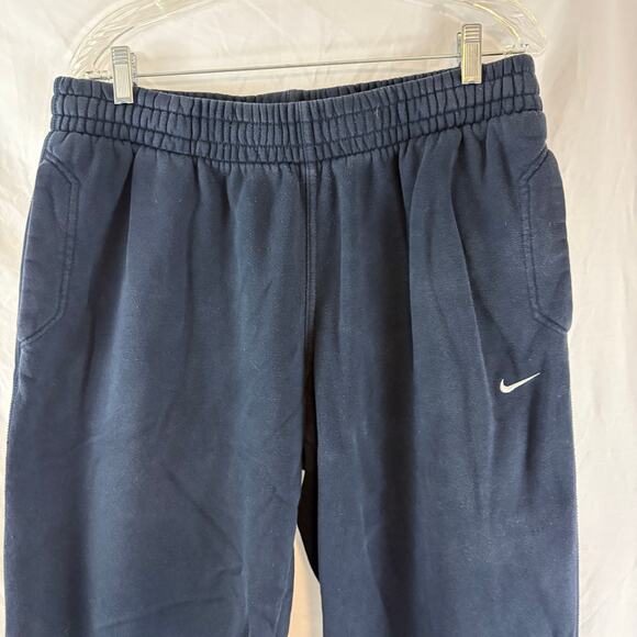 Nike Navy Blue Y2K Loose Fit Sweatpants Pockets Large - Picture 3 of 9
